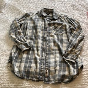 Roots Oversized Boyfriend Plaid Shirt